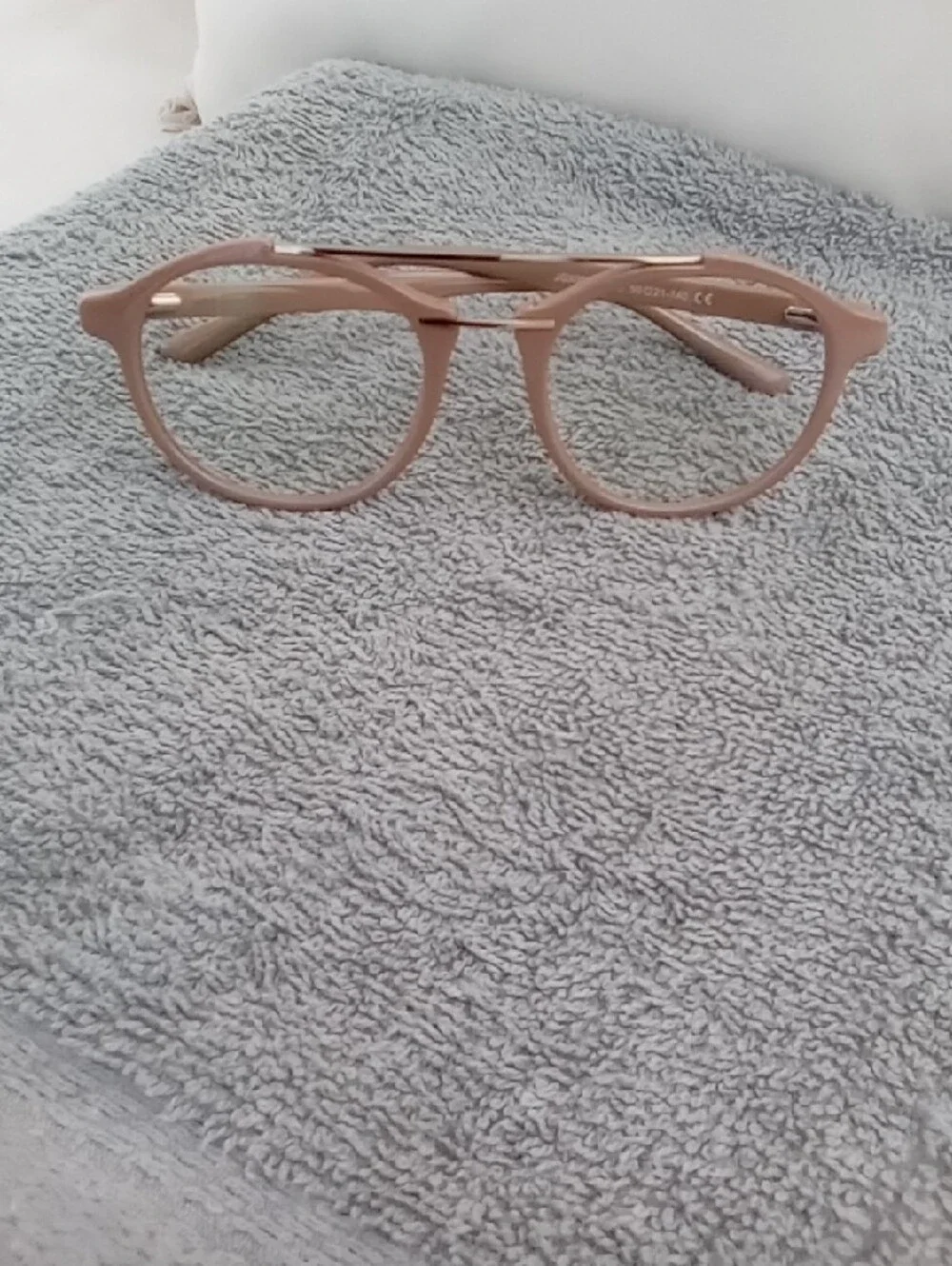 Women’s Round Frame Glasses in Nude  - Lightweight Fashion Eyewear